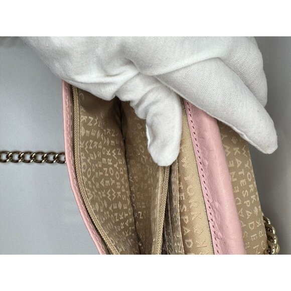 Kate Spade Alexander Avenue Pink Ostrich-Embossed Leather Crossbody Wallet With - Picture 7 of 13